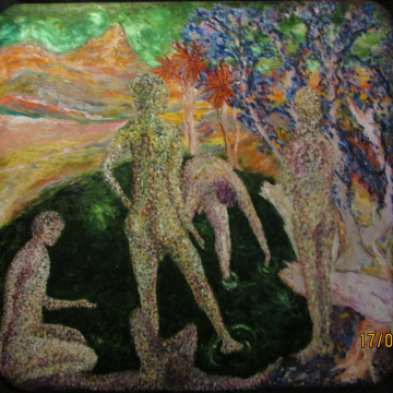 figures at the pool